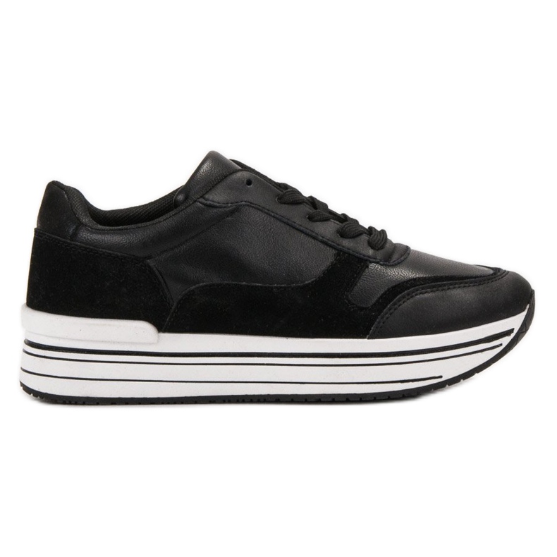 SHELOVET Chaussures de sport noires le noir