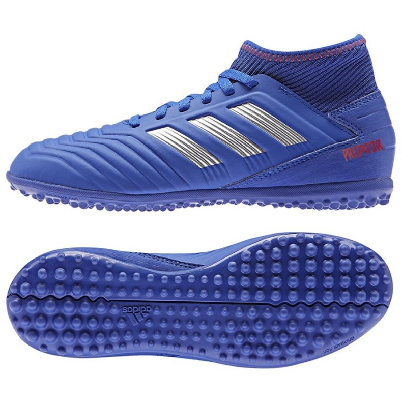Adidas Predator 19.3 Tf Jr CM8546 bleu chaussures