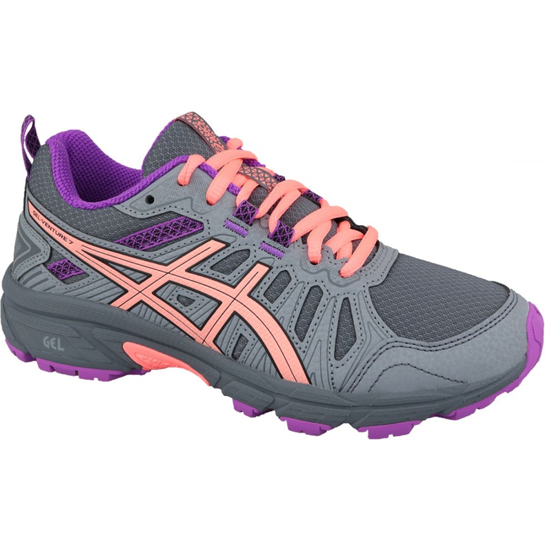 Chaussures de course Asics Gel-Venture 7 Gs Jr 1014A072-020 gris