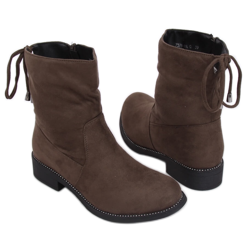 Boots femme vertes kaki 7378-PA Green