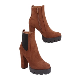 Bottines Chelsea marron marron BM282 Camel brun Bottines Chelsea marron marron BM282 Camel brun