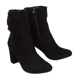 Noir FR-1186 Bottines noires à talons