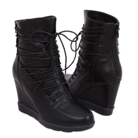 Noir HX301 Bottines compensées noires