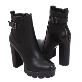 Bottines compensées noires NS069P Noir
