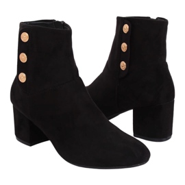 Noir YL51 Bottines noires à talons le noir