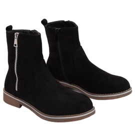 Bottines plates femme noires 0-255 Noir le noir