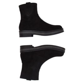 Bottes noires plates pour femmes CH1812-2 Noir le noir