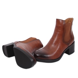 Camel AT673-6 Bottines Chelsea Camel brun