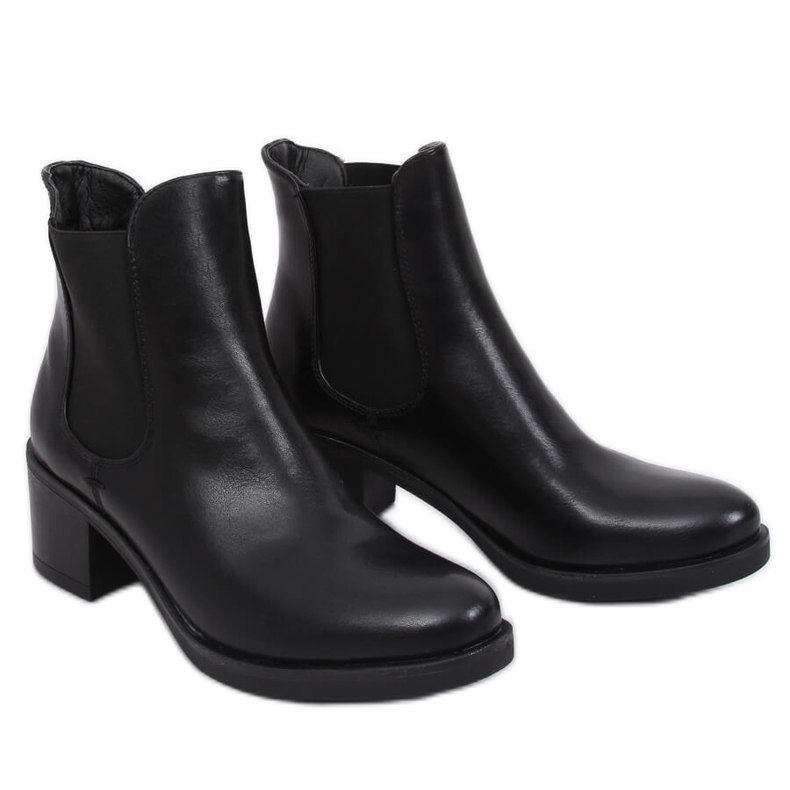 Bottines Jodhpur noires AT673-6 Noir le noir