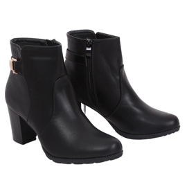 Bottines noires à talons F168 Noir