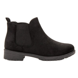SHELOVET Bottines Jodhpur en daim noir le noir