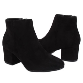 Bottines noires à talons YQ216P Noir
