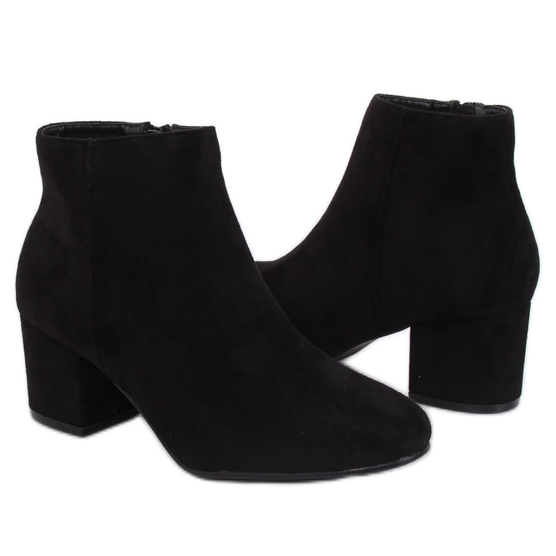 Bottines noires à talons YQ216P Noir le noir