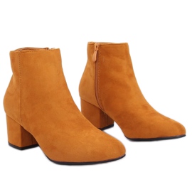 Bottines à talons miel YQ216P Jaune multicolore