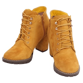 Bottines à talons miel 995-30 Jaune