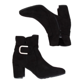 Noir YL53 Bottines noires à talons