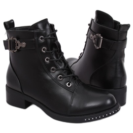 Bottines à lacets noires Y200 Noir le noir