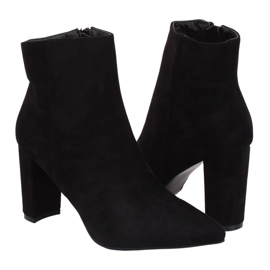 Bottines noires à talons NS039P Noir le noir