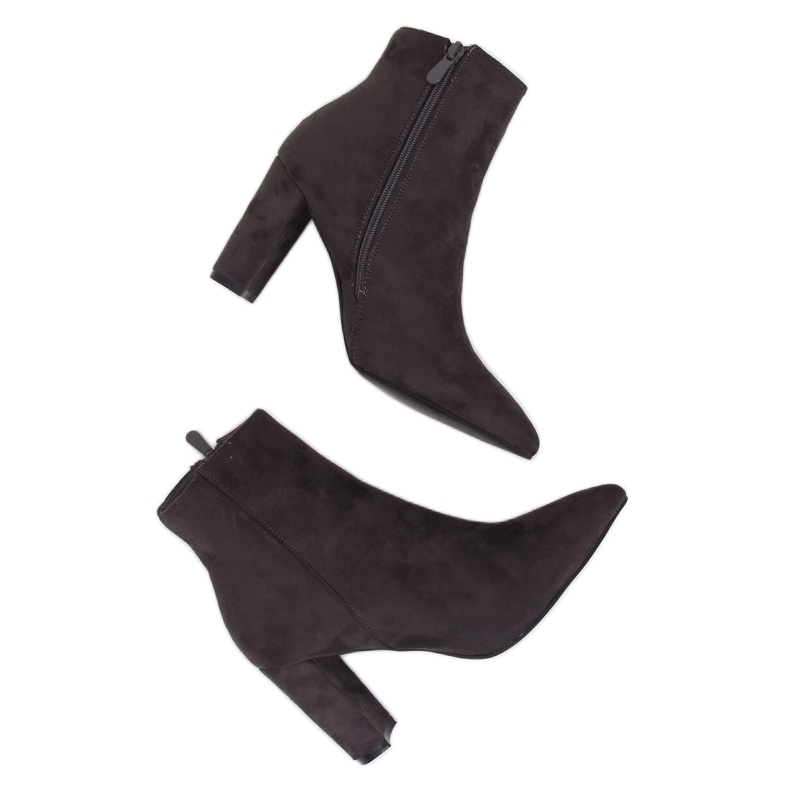 Bottines à talons grises NS039P Gris