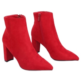 Bottines à talons rouges NS039P Rouge