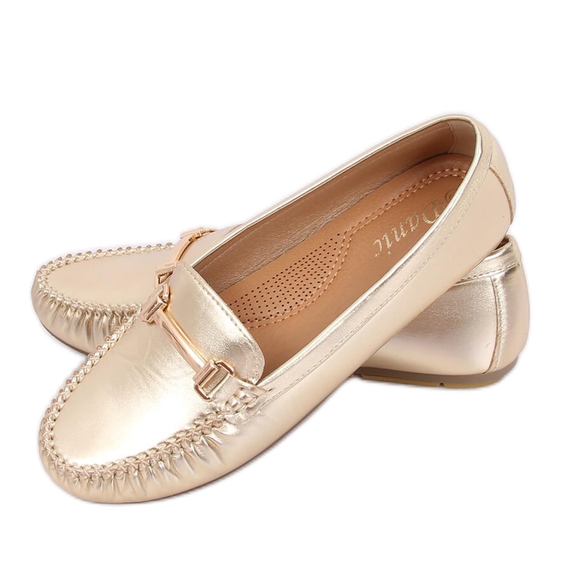 Mocassins or pour femmes L7189A Or d'or
