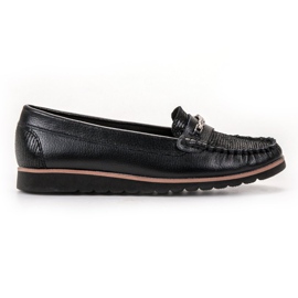 Filippo Mocassins en cuir confortables noir