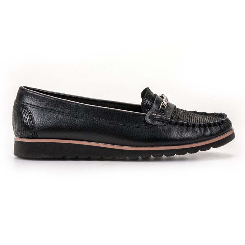Filippo Mocassins en cuir confortables le noir