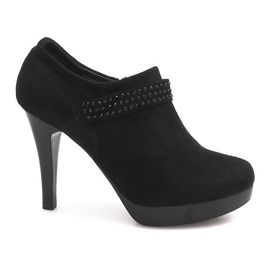 Bottes Élégantes À Talons Hauts 9214-1 Noir le noir