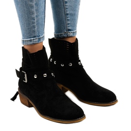 Slip-on en daim noir ajouré LS-730 le noir Slip-on en daim noir ajouré LS-730 le noir