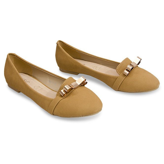 Belles Ballerines Avec Nœud Métallique 356 Beige Belles Ballerines Avec Nœud Métallique 356 Beige