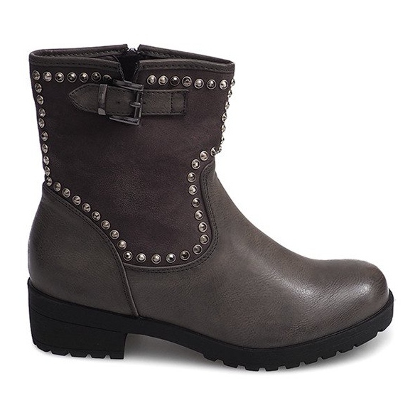 Bottes motorisées grises à crampons 1640