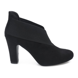 Bottines En Daim Sur Un Poteau 7-206 Noir le noir