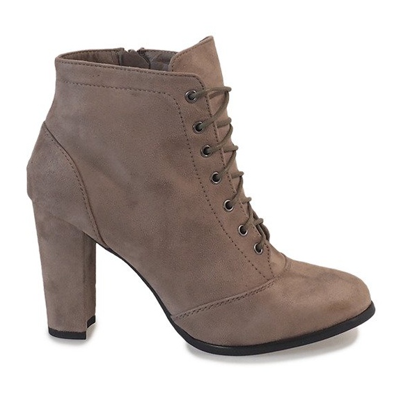 Bottines en daim kaki sur le montant JA161 multicolore