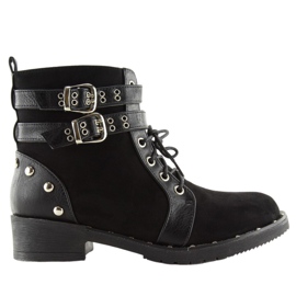 Bottines à lacets noires L3382 Noir le noir