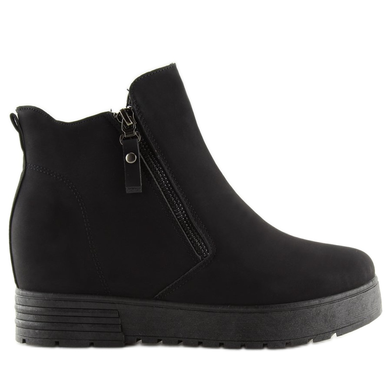 Bottes noires sur un coin caché SJ657 Noir le noir