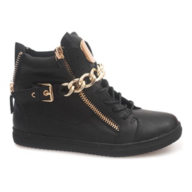 Baskets Montantes Avec Fermeture À Glissière 3346 Noir jaune