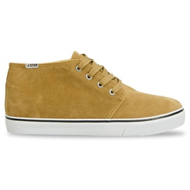 Baskets montantes en daim camel Y009 brun