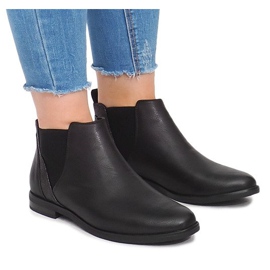 Bottines Noires Avec Gomme 951-PA