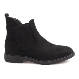 Bottines En Daim Avec Elastique 1541 Noir le noir