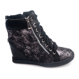 Baskets Avec Dentelle 83001 Noir le noir