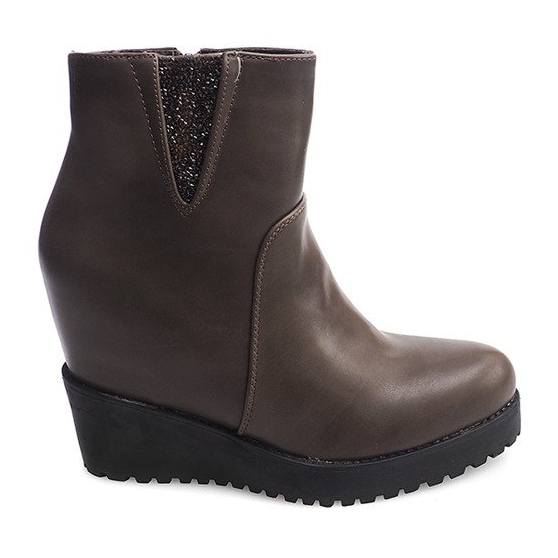 Bottes compensées 8E8505 kaki multicolore