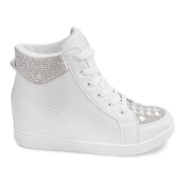 Baskets À Paillettes C7165 Blanc blanche