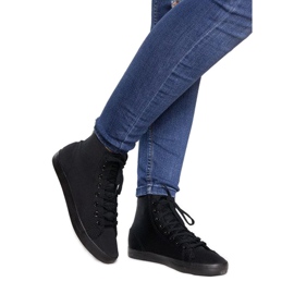 Baskets Montantes Lycra B113B Noir