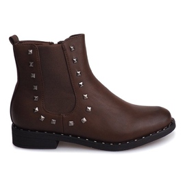 Boots À Clous Z-01 Camel brun