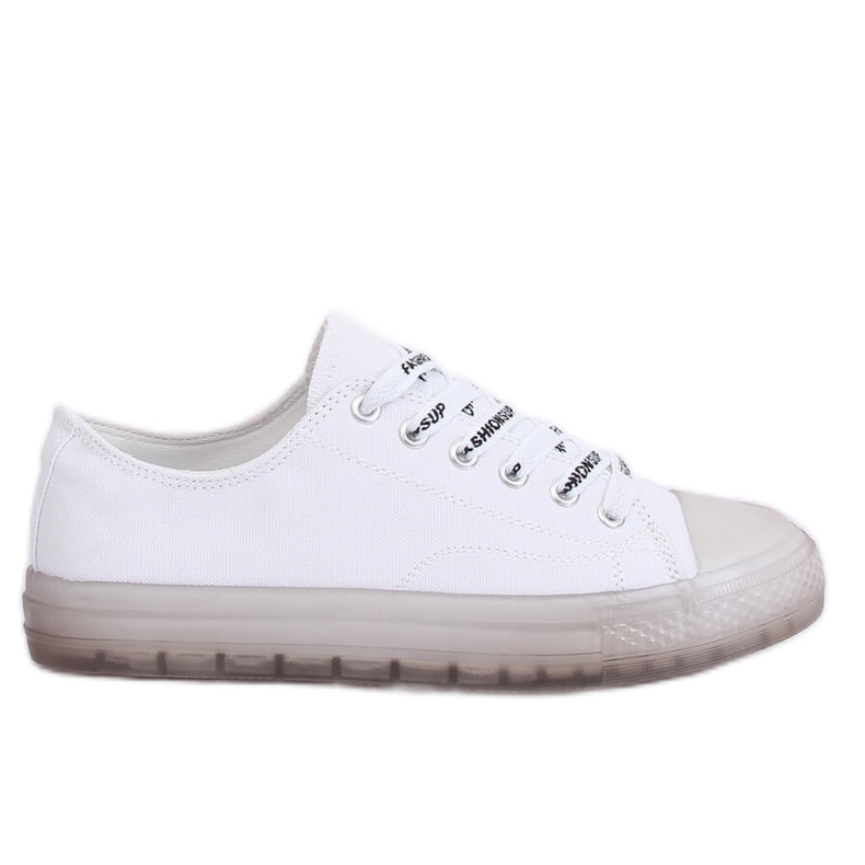Baskets femme blanches et grises B111-2 BLANC / GRIS