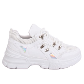 Blanc CB19080 Chaussures de sport blanches Blanc CB19080 Chaussures de sport blanches