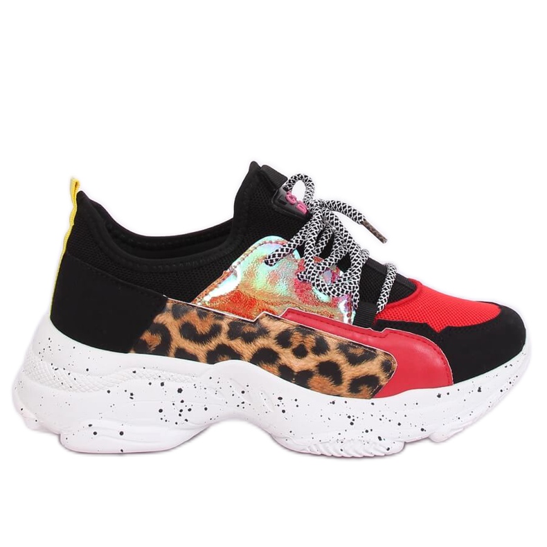Chaussures de sport noires et rouges HL-04 Rouge multicolore