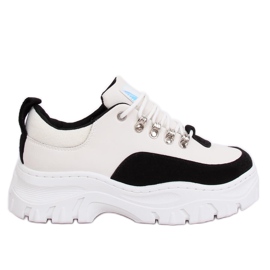 Chaussures à semelles hautes noires et blanches PF5329 Noir