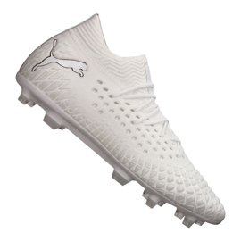 Puma Future 4.1 Custom Fg / Ag M 106106 01 chaussures de football blanche blanche Puma Future 4.1 Custom Fg / Ag M 106106 01 chaussures de football blanche blanche