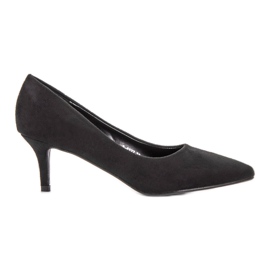Ideal Shoes Escarpins confortables sur une épingle le noir